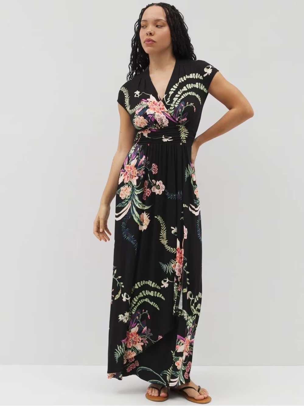 Soma maxi dress in paradise plumes print